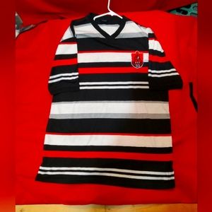 Nice 3x Red Ape striped shirt